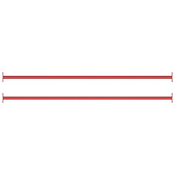 vidaXL Barres fixes d'exercice 2 pcs 125 cm Acier Rouge