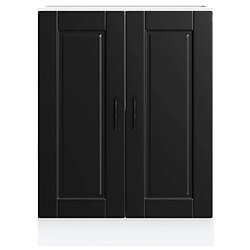 Avis vidaXL Armoire de cuisine Porto noir bois d'ingénierie