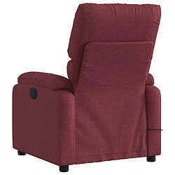 Acheter vidaXL Fauteuil de massage inclinable électrique Rouge bordeaux Tissu