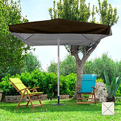 Acheter Elios Parasols Parasol de jardin carré 3x3 en aluminium avec mât central Marte Brown