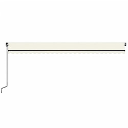 Avis vidaXL Auvent manuel rétractable avec LED 600x350 cm Crème