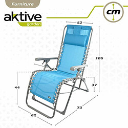 Acheter Chaise longue Aktive Textilène Bleu 160 x 76 x 52 cm