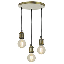 Plafonnier suspendu 3 luminères plafond Suspension design bronze compatible ampoules LED