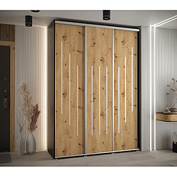 Abiks Meble Armoire DAVOS 8 À Portes Coulissantes 235,2/170/60 3 Portes