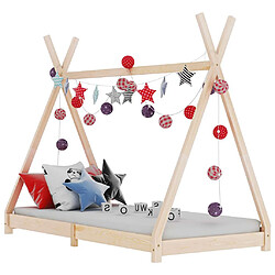 vidaXL Cadre de lit d'enfant Bois de pin massif 70x140 cm