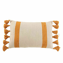 Paris Prix Coussin Déco à Pompons Rayures 40x60cm Ocre