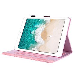 Wewoo Coque Pour iPad Pro 10.5 2017 Étui en cuir à rabat de style commercial avec support et fente carte cadre photo et fonction veille / réveil rose pas cher