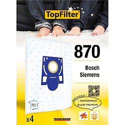 Sac PREMIUM 64870 Bosch Siemens - Lot de 4 - TOPFILTER