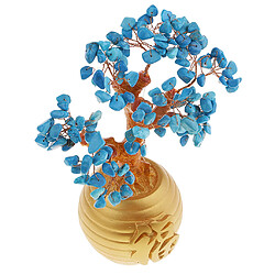 richesse argent chanceux arbre feng shui cristal arbre en plastique décor à la maison bleu pas cher