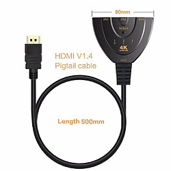 Acheter Adaptateur de boîte de hub de répartiteur de commutateur HDMI à commutateur automatique à 3 ports HD 4K X 2k HDTV