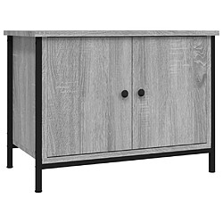 vidaXL Meuble TV avec portes sonoma gris 60x35x45 cm bois d'ingénierie