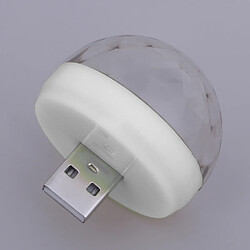 USB mini disco boule de lumière portable led parti décor lampe dj stage bar blanc pas cher