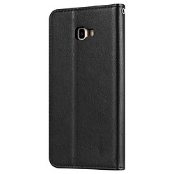 Avis Wewoo Housse Coque Étui en cuir à rabat horizontal avec texture pour peau Galaxy J4 +avec cadre photoporte-cartes et emplacements cartes noir