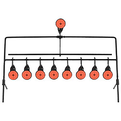 vidaXL Cible de tir avec réinitialisation automatique et 8+1 cibles