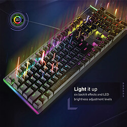 Acheter Vertux Comando Clavier gaming mécanique full-size RGB, 7 effets, switch bleu, touches rétroéclairées