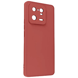 Avizar Coque pour Xiaomi 13 Pro Silicone Intérieur Microfibre Finition Mate rouge