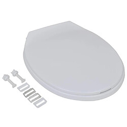 Helloshop26 Lot de deux abattant WC avec frein de chute plastique blanc 02_0002955