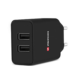 Chargeur Secteur Double USB 2.1A Smart IC + Câble USB-C Swissten Noir