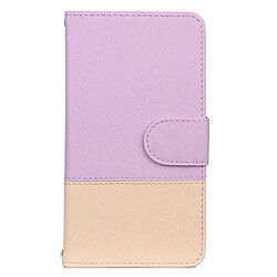 Wewoo Coque Étui en cuir à rabat de couleur épissure pour iPhone 11 Pro avec support cadre photo emplacements carte et portefeuille violet