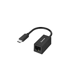 HAMA Adaptateur réseau, fiche USB-C - port LAN/Ethernet, Gigabit Ethernet