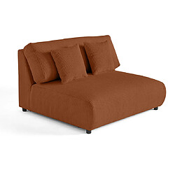 Lisa Design Garance - module d'assise 2 places sans accoudoirs - en velours côtelé Garance - module d'assise 2 places sans accoudoirs - en velours côtelé - Terracotta