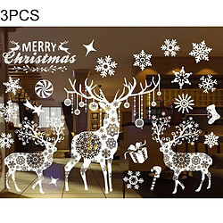 Wewoo Sticker 3 PCS De Noël Décoration Flocons De Neige Fenêtre Autocollants Stickers Muraux Amovible, Style Aléatoire Livraison, Taille: 55 * 38 cm