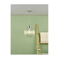 Acheter Luminaire Center Suspension Salle de bains Tamara Chrome poli, verre nervuré