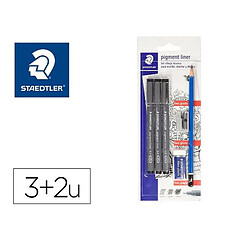 Marqueur permanent Staedtler 308 SBK3P2 Noir (3 Pièces)