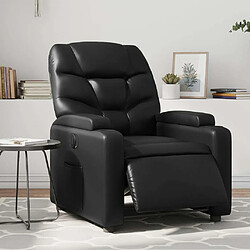 Maison Chic Fauteuil Relax pour salon, Fauteuil inclinable électrique Noir Similicuir -GKD11325