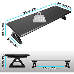 Duronic DM06-2 Réhausseur d'écran - Surface de 81 x 30 cm – Hauteur de 15 cm