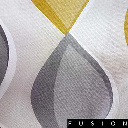 Fusion Rideaux à ?illets doublés, 100% Coton, Gris, 116,8 cm de Large x 137,2 cm de Hauteur (117 x 137 cm)