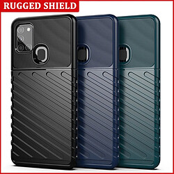 Coque en TPU texture sergé bleu pour votre Samsung Galaxy A21s