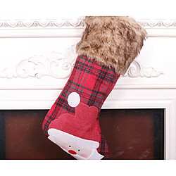 Avis C328 Christmas Christmas Christmas Claid Old Homme Chaussettes Sac cadeau Arbre de Noël Cheminée Pendentif Sac de Noël Sac de bonbons pour la fête de Noël