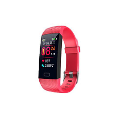 YP Select 1.14 pouces Écran couleur Pression artérielle Moniteur de fréquence cardiaque Sport Bluetooth Smart Wristband Watch-Rouge