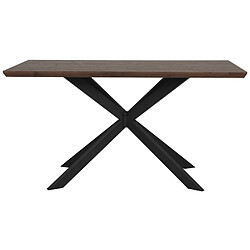 Acheter Beliani Table 140 x 80 cm bois foncé et noir SPECTRA