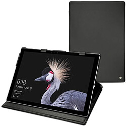 Housse cuir Microsoft Surface Pro (2017) - Rabat vertical - Noir ( Nappa / Black ) - NOREVE