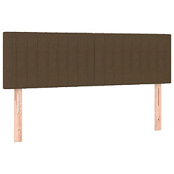 Maison Chic Lot de 2 Têtes de lit design pour chambre - Décoration de lit Marron foncé 72x5x78/88 cm Tissu -MN52767