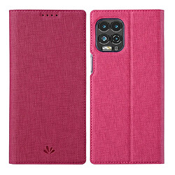 Vili Etui en PU + TPU avec support et porte-carte unique rose pour votre Motorola Moto G100/Edge S