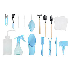 1 Ensemble D'outils Succulents Mini Ensemble De Jardin Kits De Plantes Bonsaï Lot De 16 Bleu pas cher