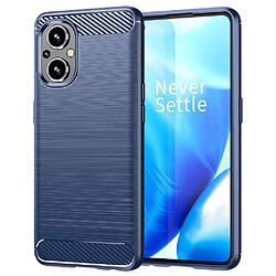 Htdmobiles Coque pour Oppo Reno 8 Lite 5G / OnePlus Nord N20 5G - housse etui silicone gel carbone + verre trempe - BLEU FONCE