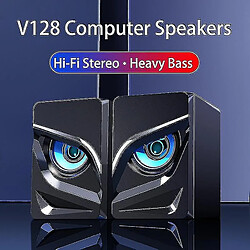 Universal Haut-parleurs d'ordinateur câblé USB LED BOSS BOX BORKERS POUR PC BARDE SON PC | Speakers informatiques (noir)