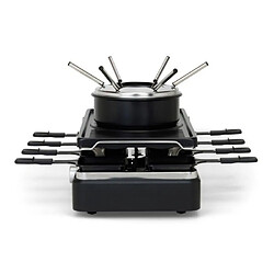 Avis Livoo Appareil Raclette-Grill-Plancha-Fondue-crêpière 1400W 8 PERSONNES 8 poêlons + 8 raclettes 8 piques HQ