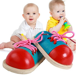 Totalcadeau Chaussure pour apprendre à lacet les chaussures jeu Montessori