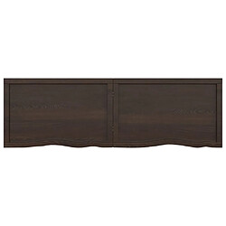 Avis Maison Chic Étagère murale flottante,Etagère de rangement marron foncé bois chêne massif traité -MN30906