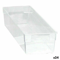 BigBuy Home Boîte Multiusage Modulaire Transparent 22,5 x 8 x 5,3 cm (24 Unités)