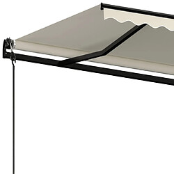 Acheter vidaXL Auvent rétractable automatique 500x300 cm Crème