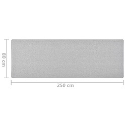 vidaXL Tapis de couloir Gris clair 80x250 cm pas cher