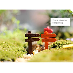 Wewoo Décoration Jardin 5 PCS Mini Clôtures En Bois Panneau Ornement Bricolage Plantes Labels Pots Décor Micro-paysage DIY Ornements Multi-viande En Bois, Livraison Couleur Aléatoire pas cher