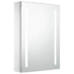 vidaXL Armoire de salle de bain à miroir LED 50x13x70 cm