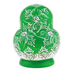 Acheter adorables filles en bois poupées russes nidification babushka matryoshka jouets vert